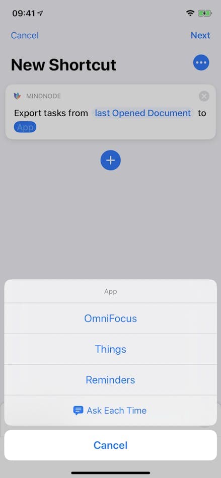 New Shortcut Actions in MindNode 7.1